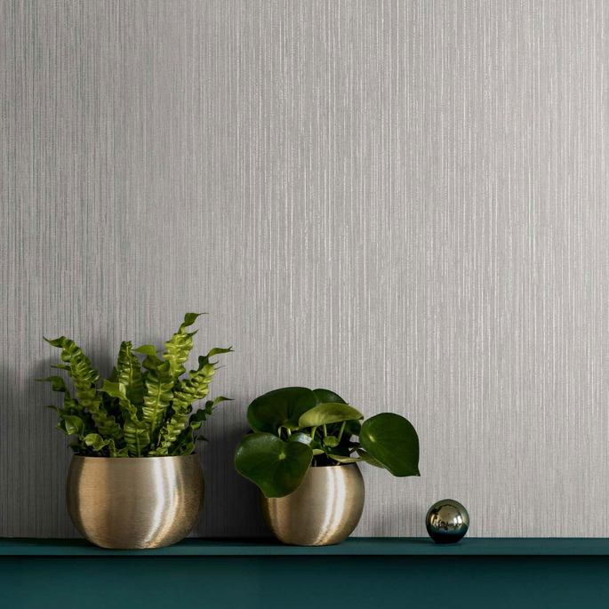 Seabrook Designs Vertical Stria Silver Birch Wallpaper image 2 of 2