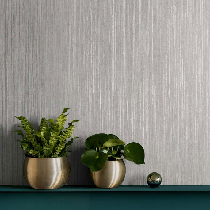 Seabrook Designs Vertical Stria Silver Birch Wallpaper image 2 of 2