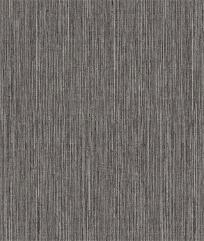 Seabrook Designs Vertical Stria Graphite & Metallic Silver Wallpaper