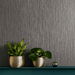 Seabrook Designs Vertical Stria Graphite &amp; Metallic Silver Wallpaper thumbnail image 2 of 2