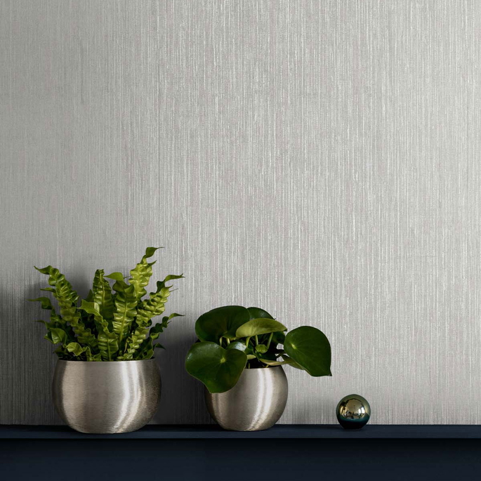 Seabrook Designs Vertical Stria Metallic Silver Wallpaper image 2 of 2