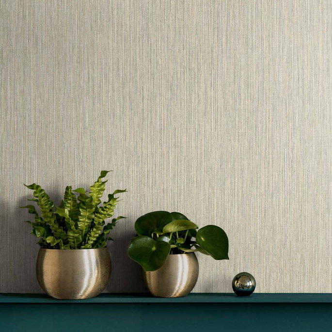 Seabrook Designs Vertical Stria Desert &amp; Metallic Gold Wallpaper image 2 of 2