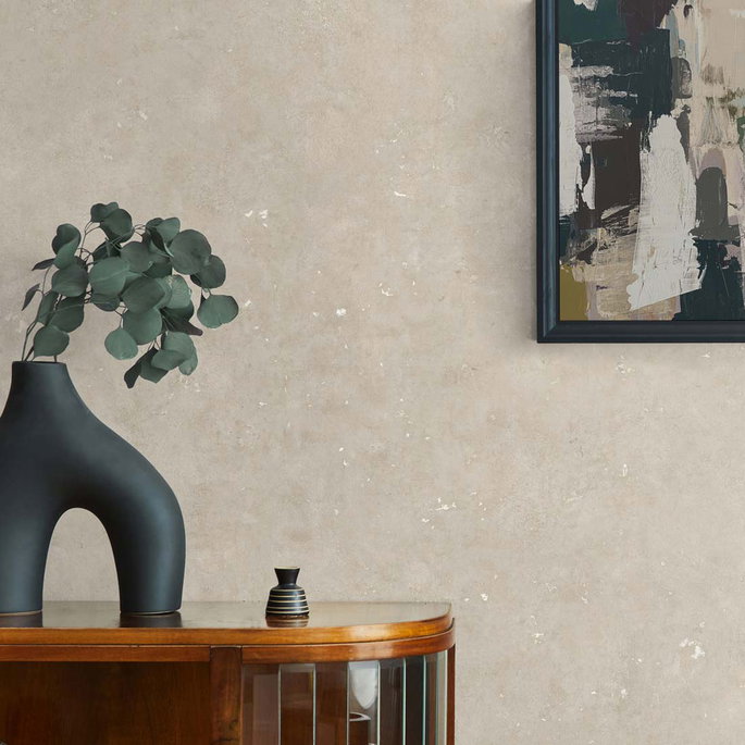 Seabrook Designs Cement Faux Parchment &amp; Metallic Champage Wallpaper image 2 of 2