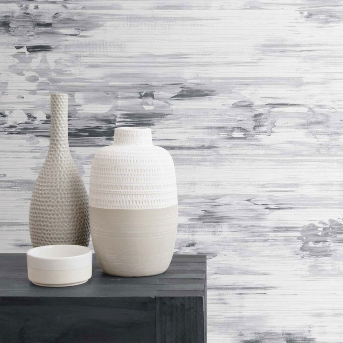 Seabrook Designs Silk Mistral Volcanic Salt Wallpaper image 3 of 3