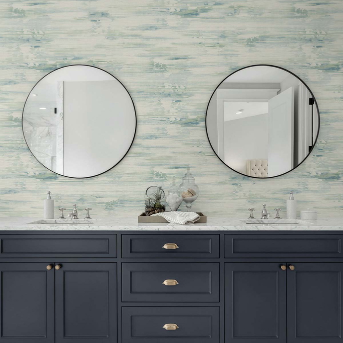 Seabrook Designs Silk Mistral Seaglass Wallpaper image 2 of 3