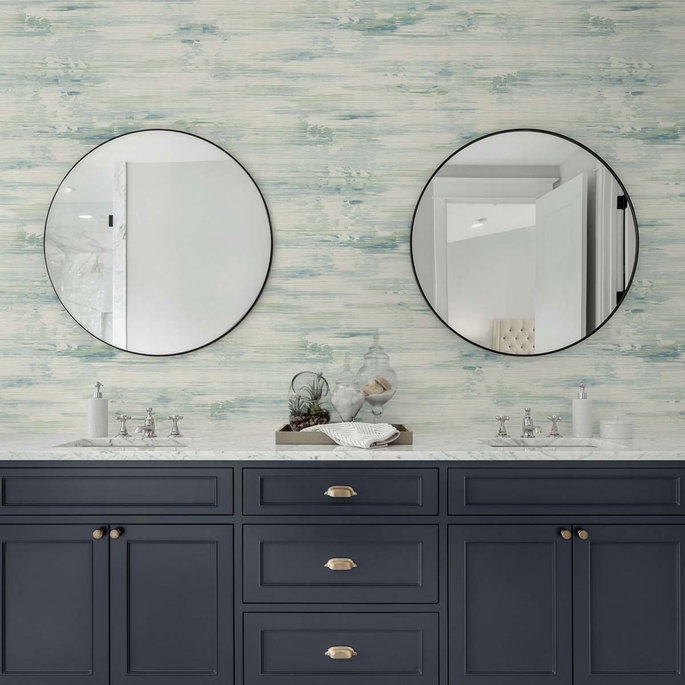 Seabrook Designs Silk Mistral Seaglass Wallpaper image 2 of 3