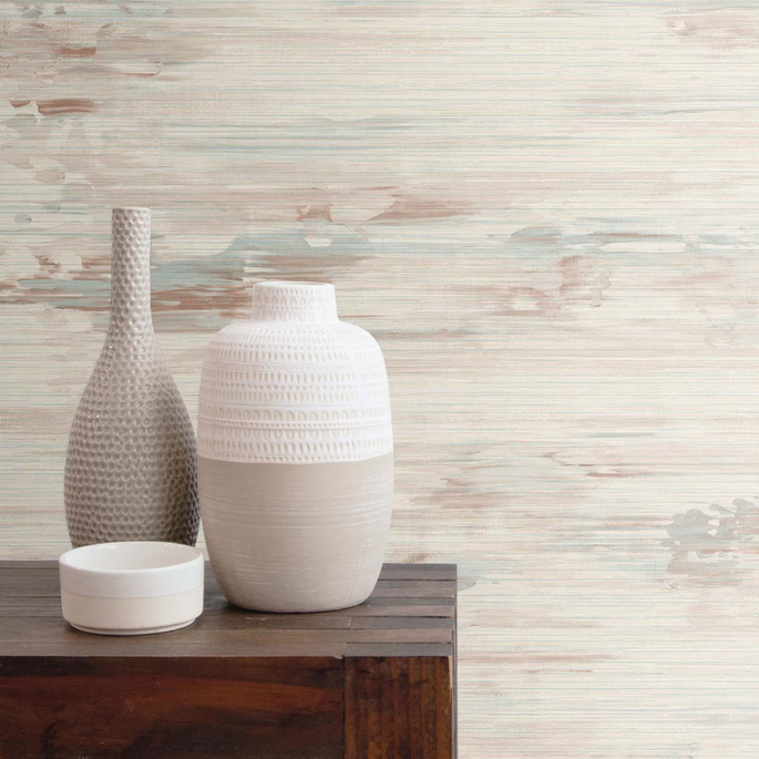Seabrook Designs Silk Mistral Rust &amp; Seaside Wallpaper image 3 of 3