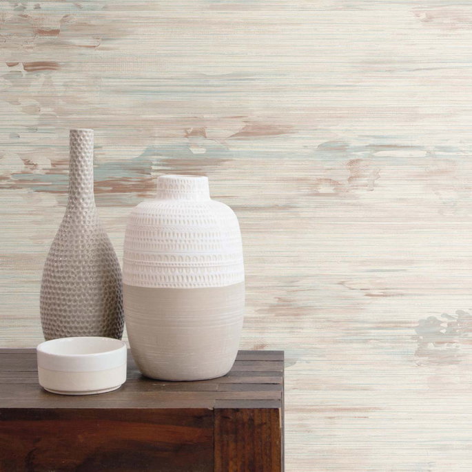 Seabrook Designs Silk Mistral Rust &amp; Seaside Wallpaper image 3 of 3