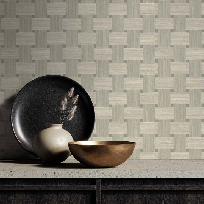 Seabrook Designs Basketweave Yerba Wallpaper image 3 of 3
