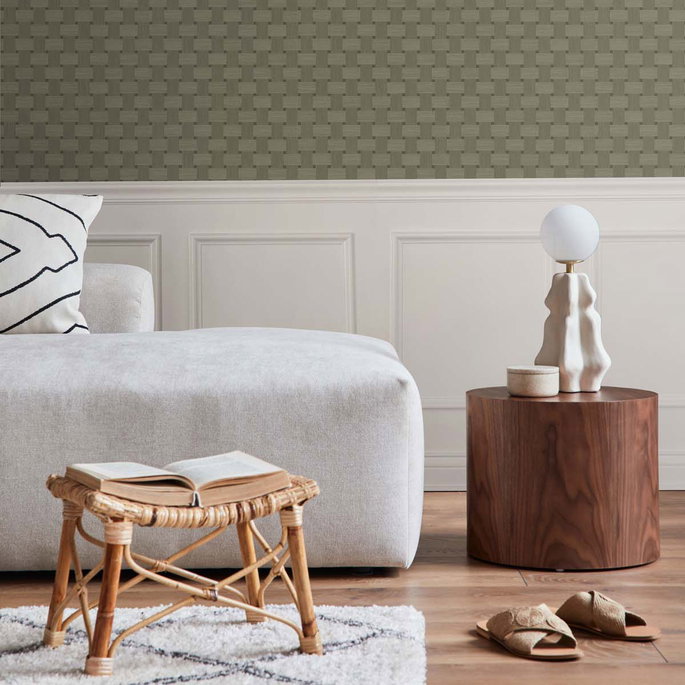 Seabrook Designs Basketweave Raw Umber Wallpaper image 2 of 3