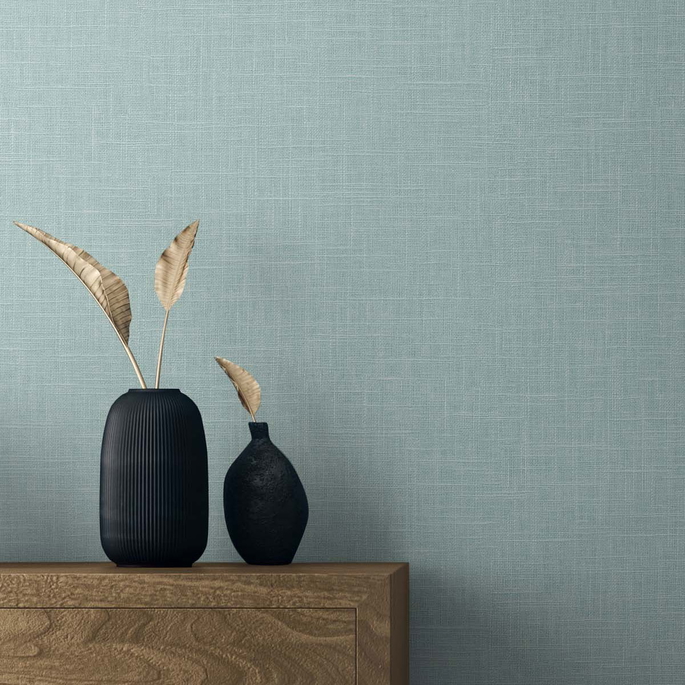 Seabrook Designs Myrna Linen Victorian Teal Wallpaper image 2 of 2