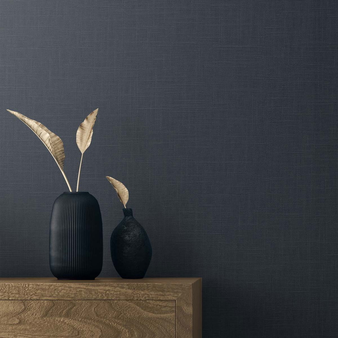 Seabrook Designs Myrna Linen Regal Blue Wallpaper image 2 of 2