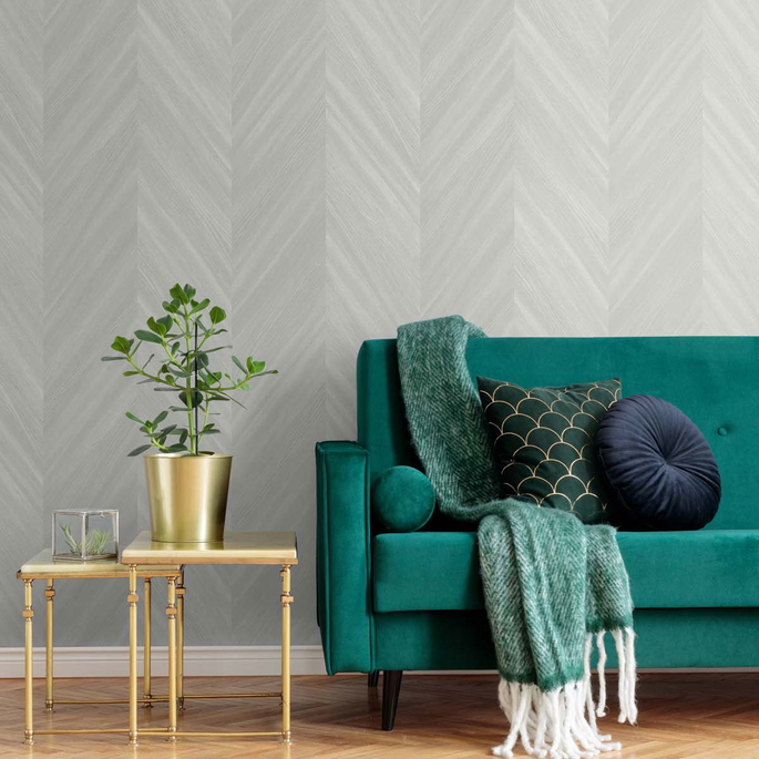Seabrook Designs Chevron Wood Aura Wallpaper image 2 of 3
