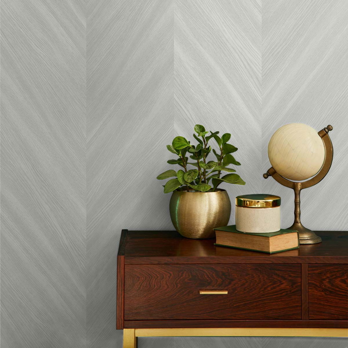 Seabrook Designs Chevron Wood Aura Wallpaper image 3 of 3