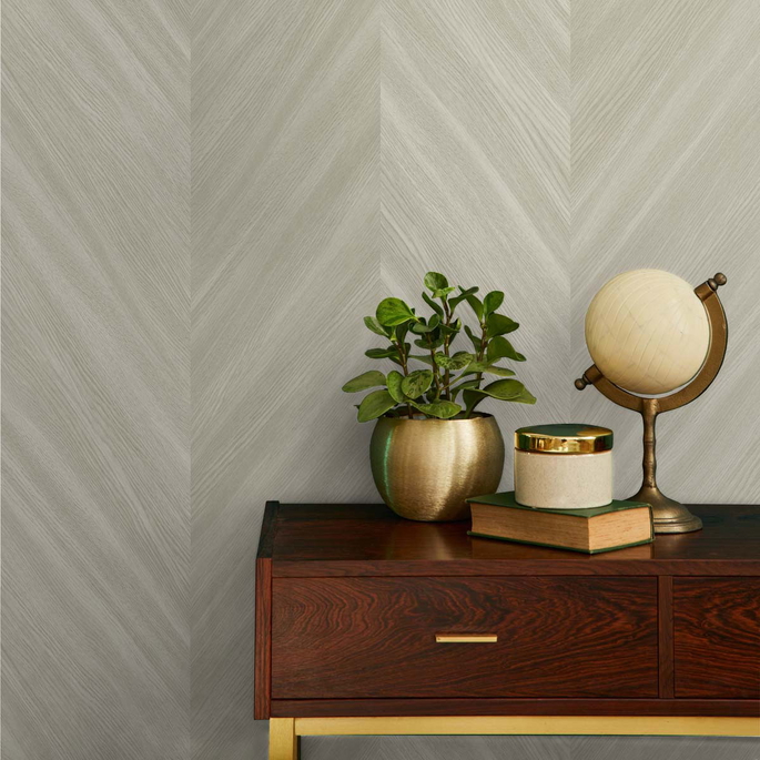 Seabrook Designs Chevron Wood Bister Wallpaper image 3 of 3