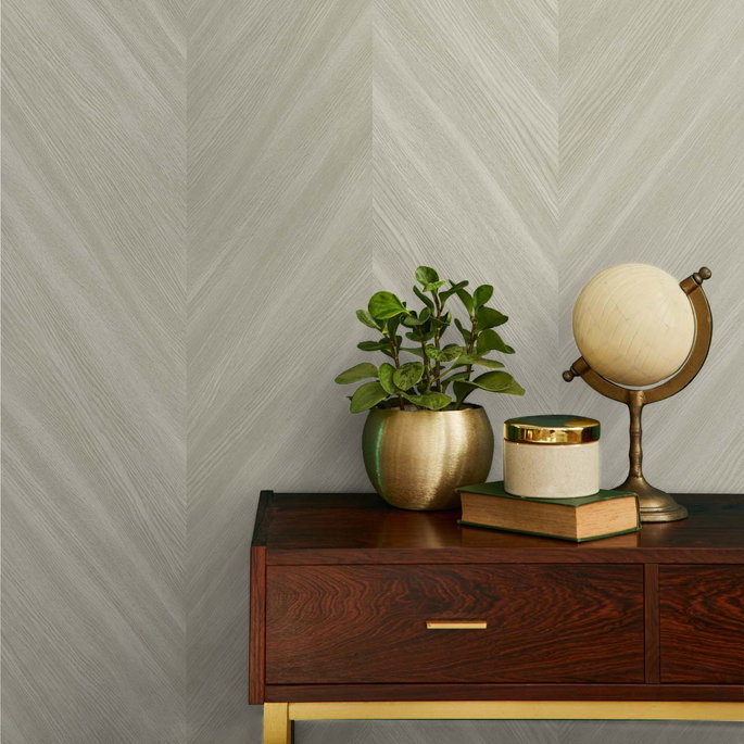 Seabrook Designs Chevron Wood Bister Wallpaper image 3 of 3