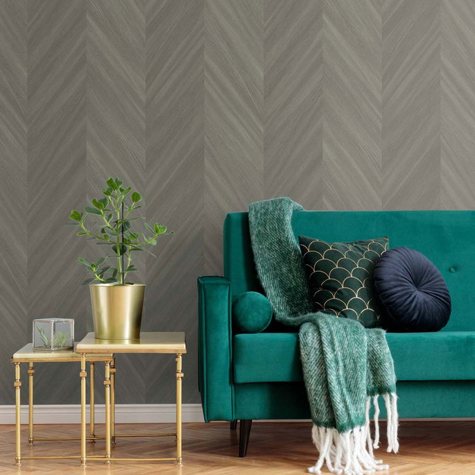 Seabrook Designs Chevron Wood Veneer Wallpaper image 2 of 3