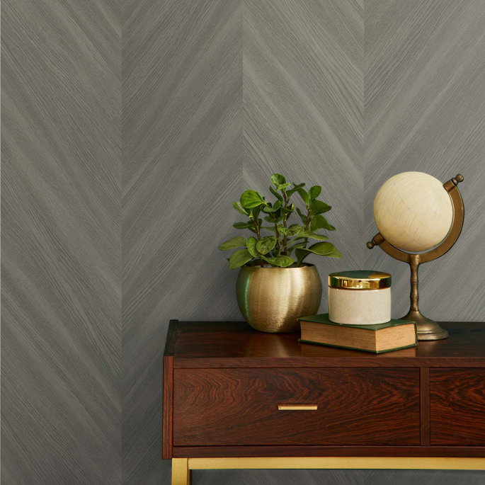 Seabrook Designs Chevron Wood Veneer Wallpaper image 3 of 3