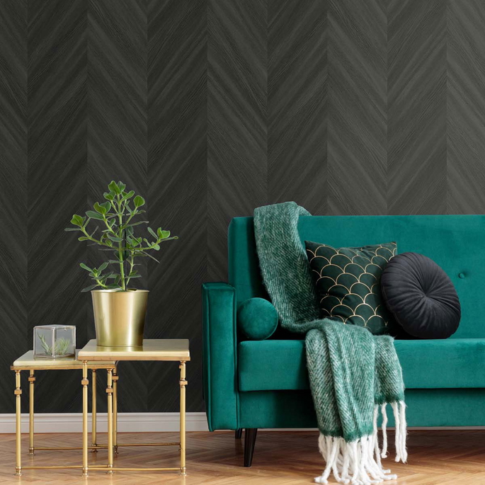 Seabrook Designs Chevron Wood Apex Wallpaper image 2 of 3