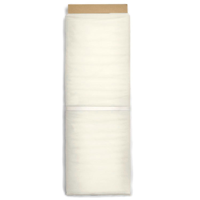 108 Inch Ivory Premium Tulle Fabric image 1 of 2