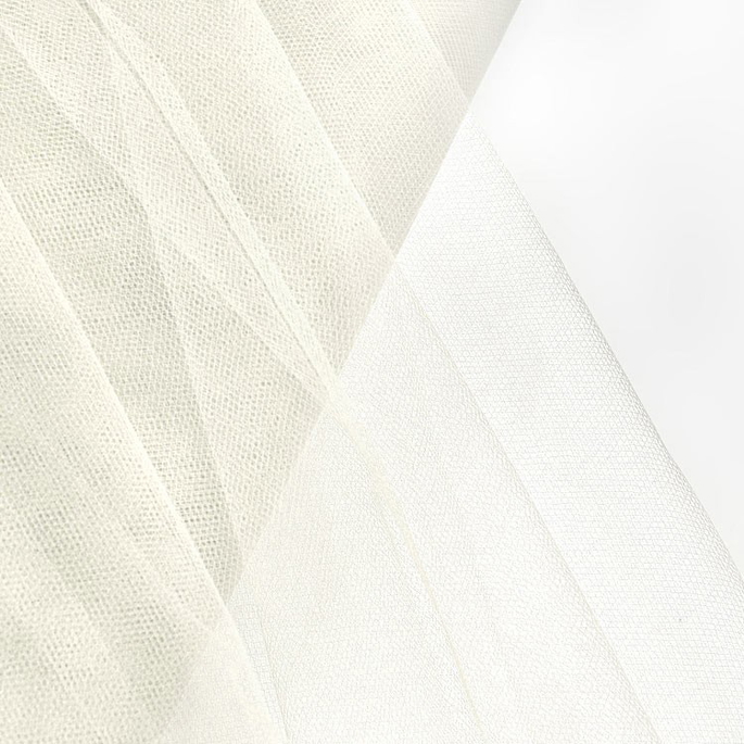 108 Inch Ivory Premium Tulle Fabric image 2 of 2
