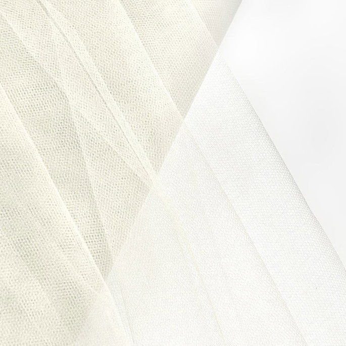 108 Inch Ivory Premium Tulle Fabric image 2 of 2