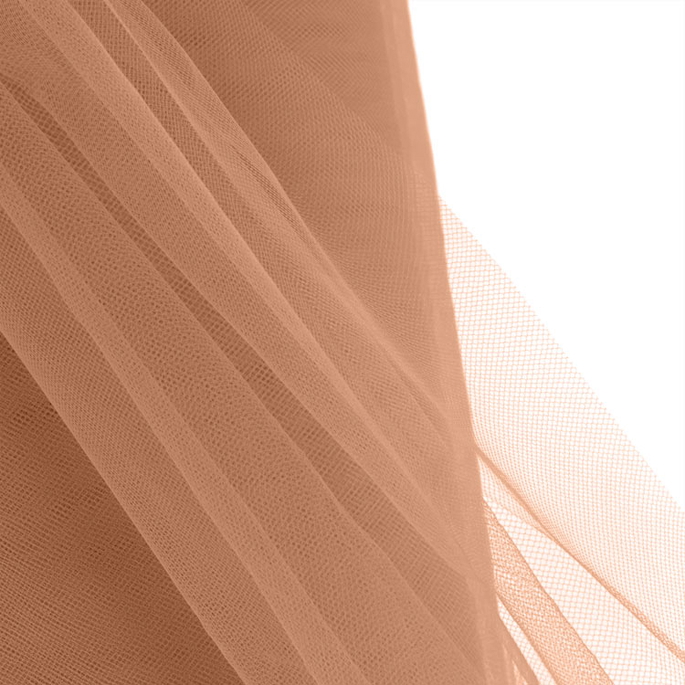 108 Inch Rust Premium Tulle Fabric image 2 of 2