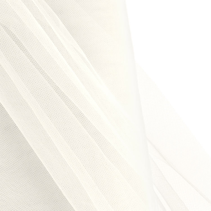 108 Inch Egg Shell Premium Tulle Fabric image 2 of 2