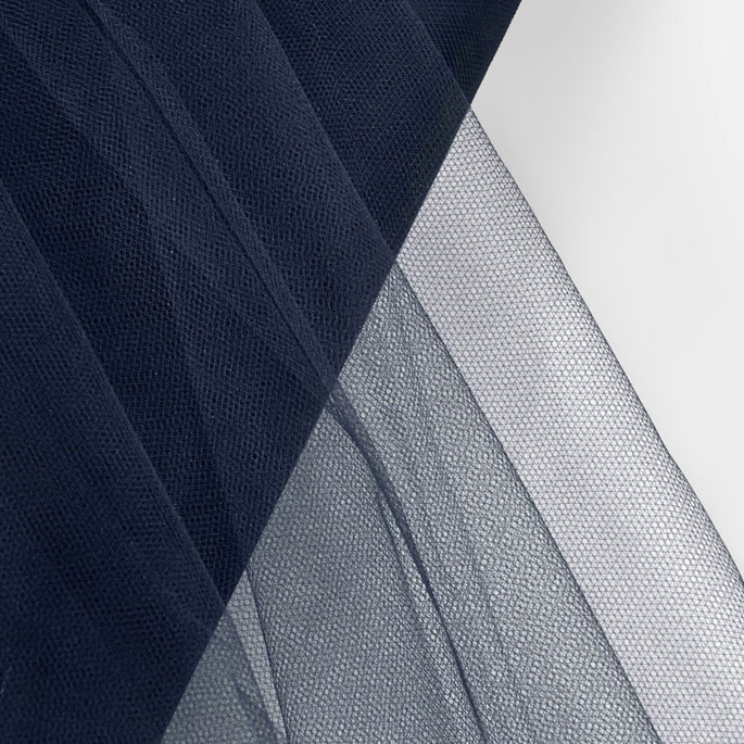 108 Inch Navy Blue Premium Tulle Fabric image 2 of 2