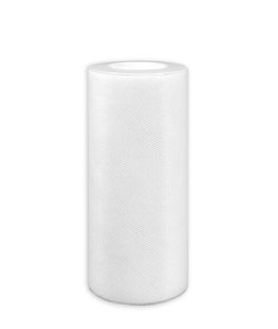 6" White Tulle - 25 Yards