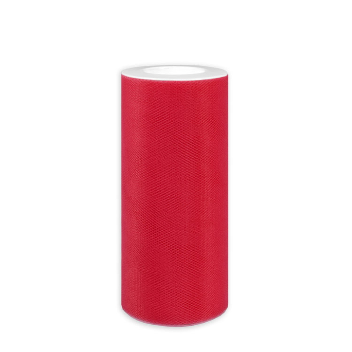 6" Red Tulle - 25 Yards image 1 of 2