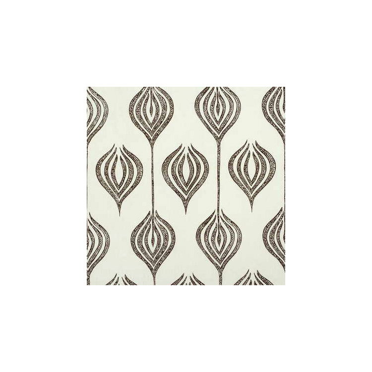 Lee Jofa Modern Tulip White/Chocolate Fabric