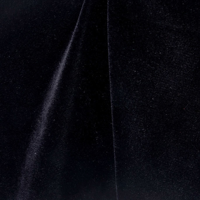 45" Black Triple Velvet Fabric image 1 of 2