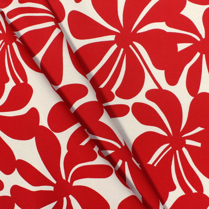 Premier Prints Outdoor Twirly American Red Fabric image 3 of 5
