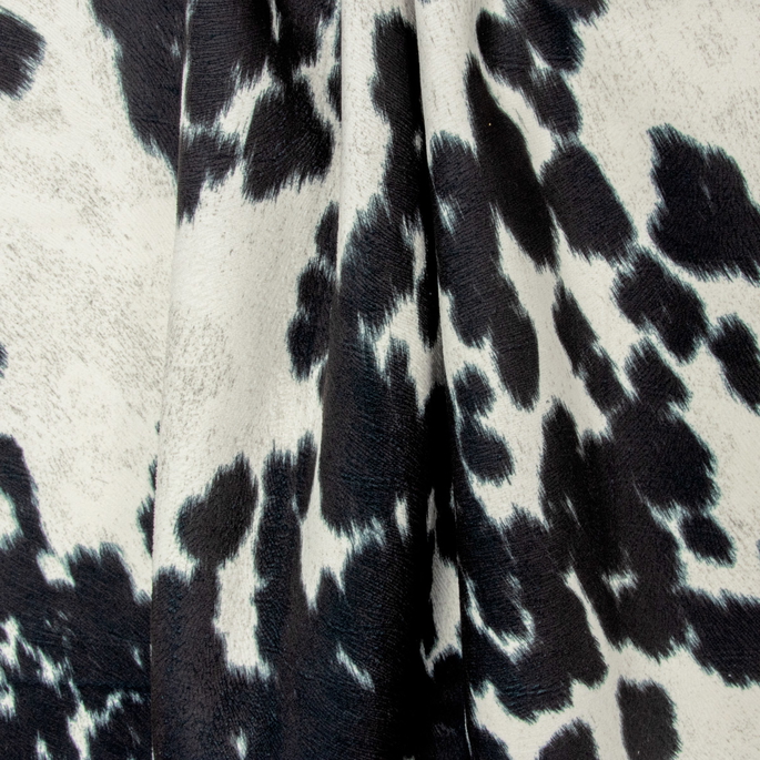 Morgan Fabrics Udder Madness Cow Micro Velvet Domino Fabric image 2 of 2