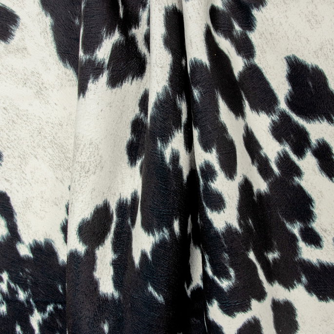 Morgan Fabrics Udder Madness Cow Micro Velvet Domino Fabric image 2 of 2