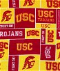 Southern California Trojans Allover NCAA Fleece Fabric