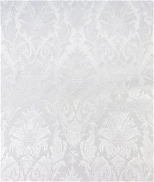 White Damask Brocade Fabric
