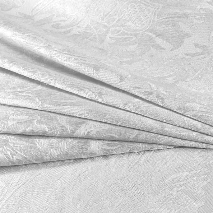 White Damask Brocade Fabric image 2 of 2