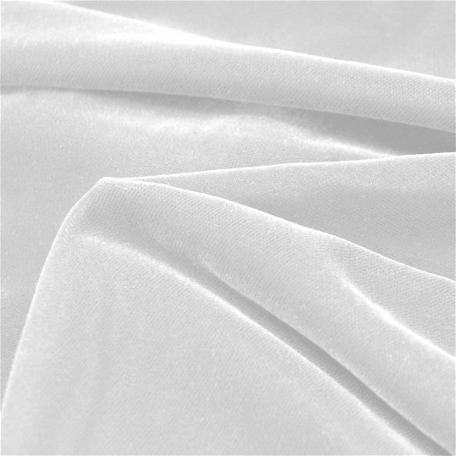 Fairvel White Micro Velvet Fabric
