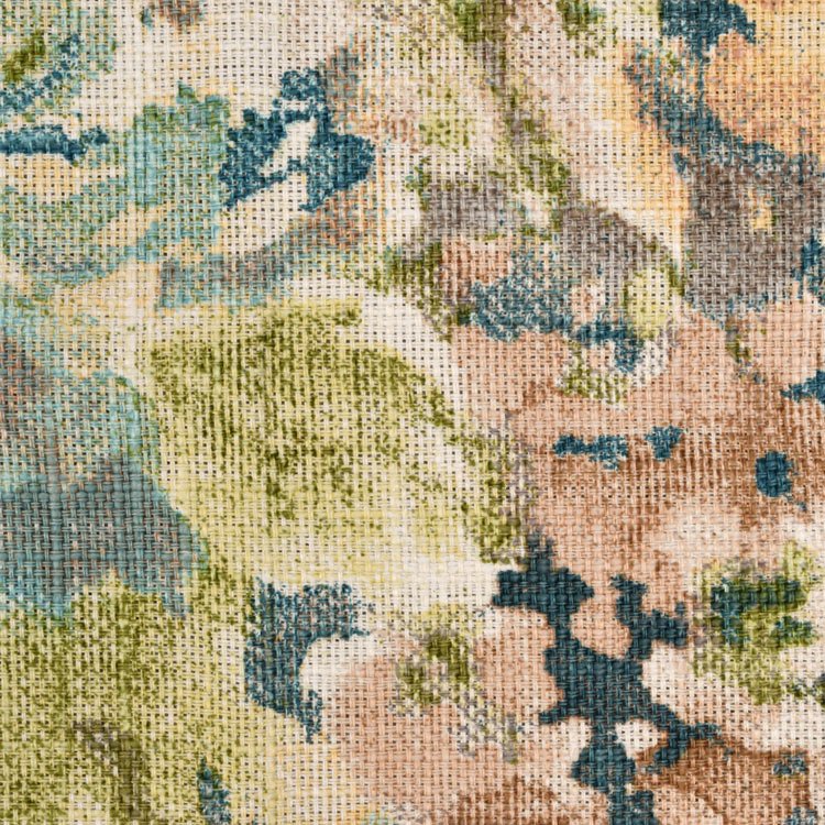 Multicolored Upholstery Fabric Teal Gold Fabric for Furniture