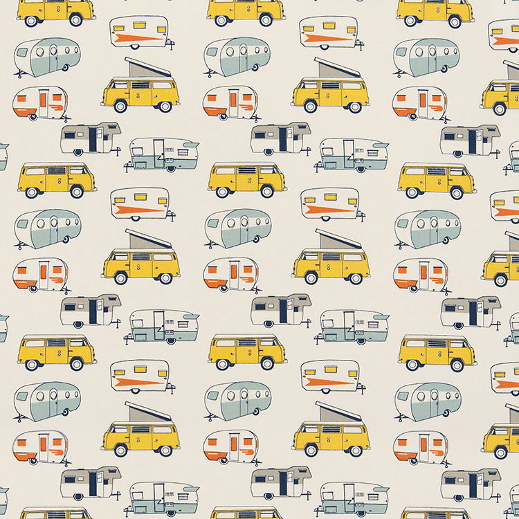 Premier Prints Vintage Camper Maya Macon Fabric