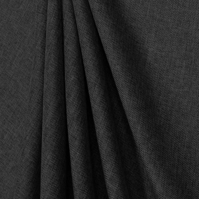 Black Polyester Linen Fabric image 2 of 2