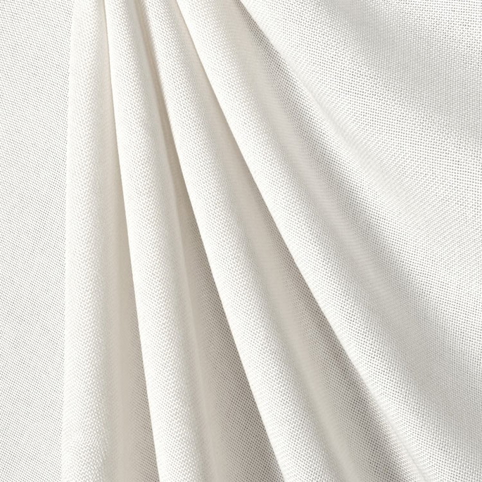 White Polyester Linen Fabric image 2 of 2