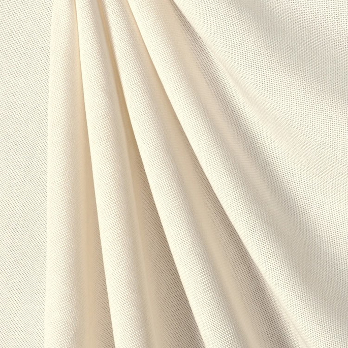 Ivory Polyester Linen Fabric image 2 of 2