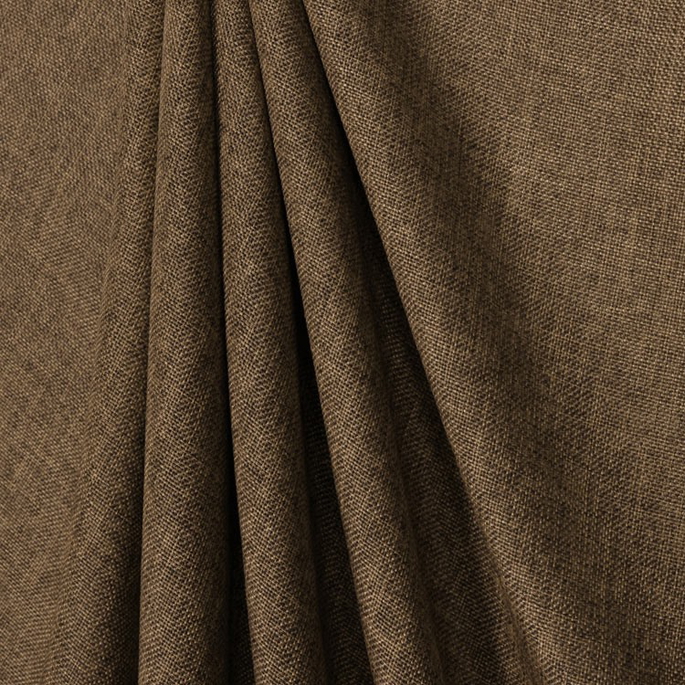 Chocolate Brown Polyester Linen Fabric image 2 of 2