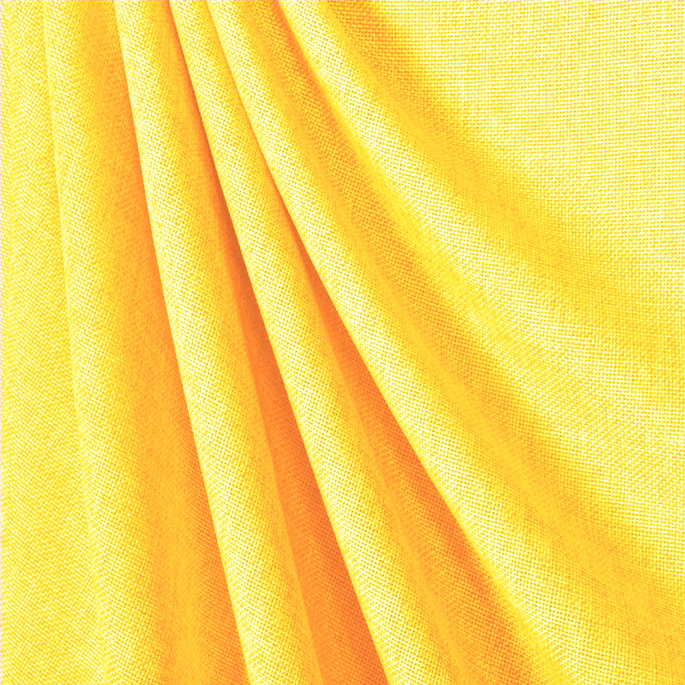 Yellow Polyester Linen Fabric image 2 of 2