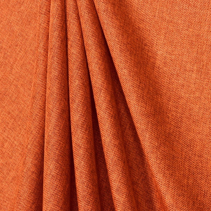 Dark Orange Polyester Linen Fabric image 2 of 2
