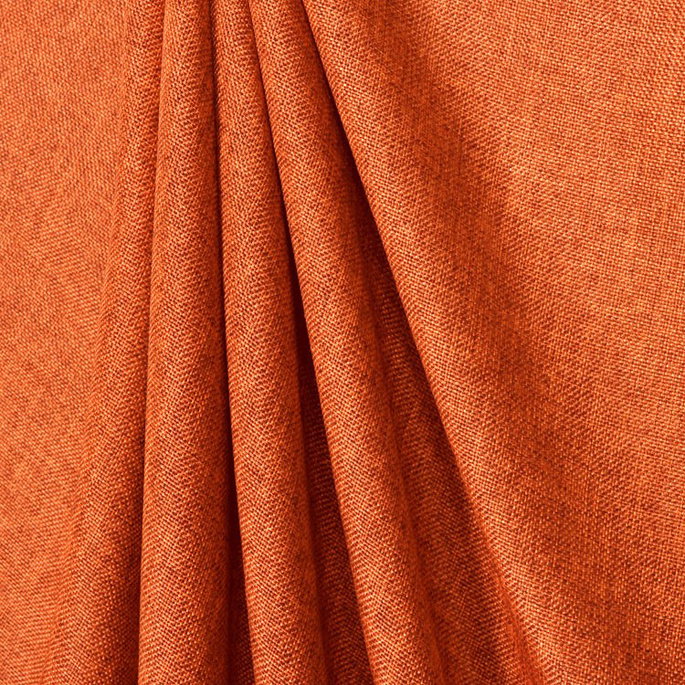 Dark Orange Polyester Linen Fabric image 2 of 2