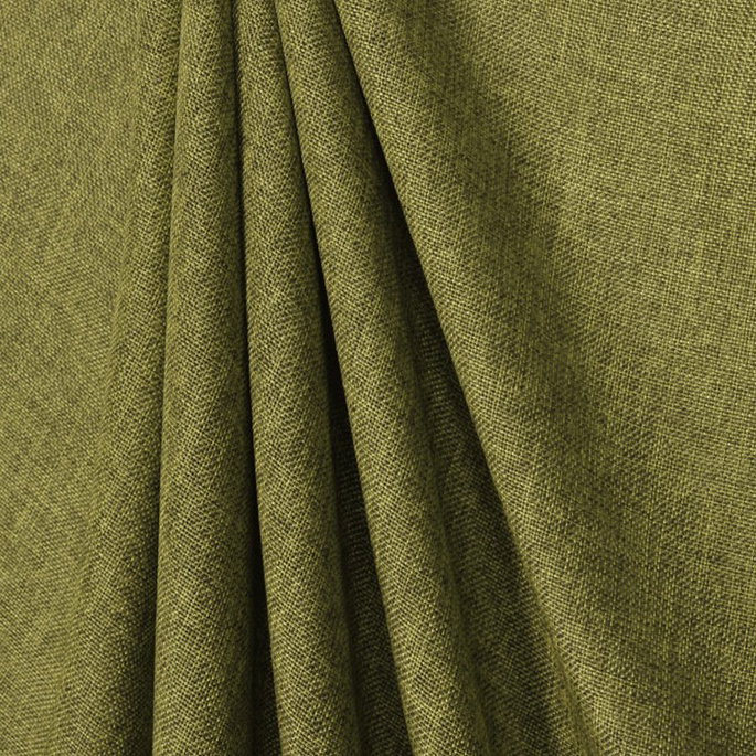 Olive Green Polyester Linen Fabric image 2 of 2